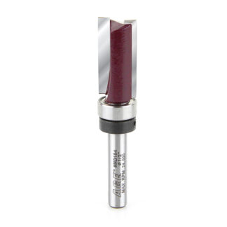MD184 Carbide Tipped Flush Trim Plunge Template 1/2 Dia x 1 Inch x 1/4 Shank with Upper BB