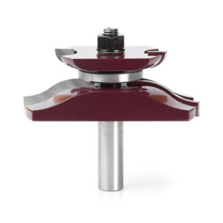 MD358 Carbide Tipped Ogee Raised Panel with back cutter 7/8 Radius x 3-3/8 Dia x 1-3/16 x 1/2 Inch Shank