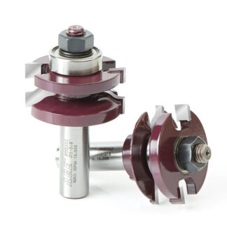 MD362 Carbide Tipped 2-Piece Ogee Stile and Rail 1-5/8 Dia x 1 x 13/64 Radius x 1/2 Inch Shank Set