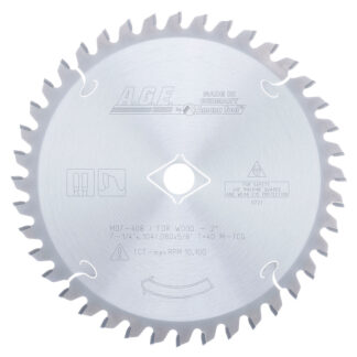 MD7-408 Carbide Tipped Solid Surface 7-1/4 Inch Dia x 40T M-TCG  -2 Deg  5/8 Bore Circular Saw Blade