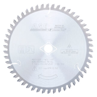 MD7-505 Carbide Tipped Thick Walled Aluminum and Non-Ferrous Metals 7-1/4 Inch Dia x 50T TCG  -5 Deg  5/8 Bore Circular Saw Blade