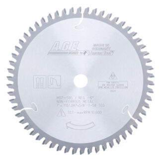 MD7-585 Carbide Tipped Thin Walled Aluminum and Non-Ferrous Metals 7 Inch Dia x 58T TCG  -6 Deg  5/8 Bore Circular Saw Blade