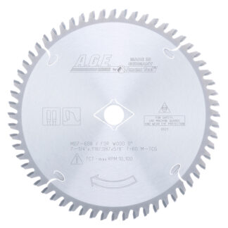 MD7-608 Carbide Tipped Solid Surface 7-1/4 Inch Dia x 60T M-TCG  0 Deg  5/8 Bore Circular Saw Blade