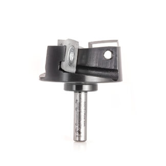 RC-3402 CNC Solid Carbide 3-Flute Insert Face Milling for Non-Ferrous Metals 1-5/8 Dia x 15mm x 1/4 Inch Shank End Mill / Router Bit