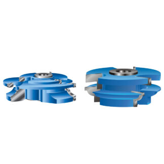 SC546 2-Piece Carbide Tipped 3-Wing Stile & Rail Bead Cabinet Door 3-9/16 Dia x 1 x 9/32 Radius x 1 & 1-1/4 Bore Set for 3/4 Material