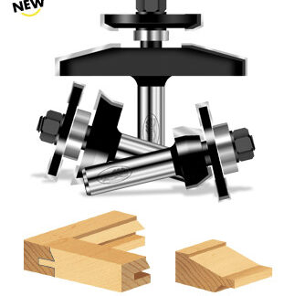 440-16 Carbide Tipped Shaker Stile & Rail 2-Piece Set 22.5 Deg x 1-3/4 Dia x 15/16 x 1/2 Inch Shank with Ball Bearing for 3/4 to 15/16 Inch Material