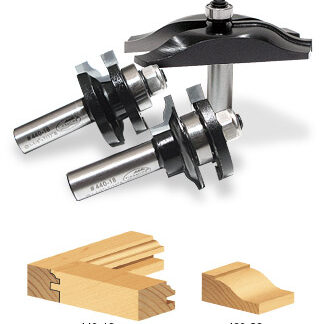440-18 Carbide Tipped Ogee Stile & Rail 2-Piece Set 9/32 Radius x 1-5/8 Dia x 1-1/16 x 1/2 Inch Shank with Ball Bearing for 3/4 to 1 Inch Material