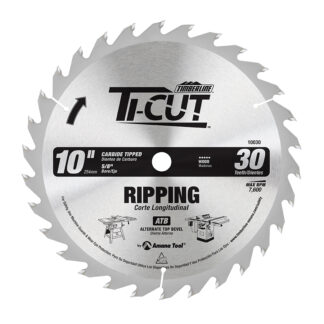 10030 Carbide Tipped Ti-Cut™ General Purpose & Finishing 10 Inch Dia x 30T ATB  10 Deg  5/8 Bore