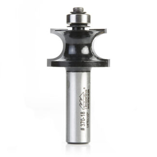 370-18 Carbide Tipped Corner Edge Beading 1/4 Radius x 1-1/4 Dia x 3/4 x 1/2 Inch Shank with Ball Bearing