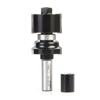420-60 Carbide Tipped Ogee Window Sash & Rail 1-3/8 Dia x 1-13/16 x 1/2 Inch Shank with Ball Bearing for 3/4 to 1-3/4 Inch Material