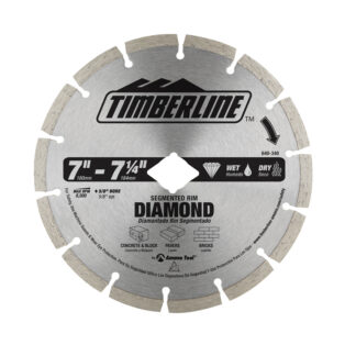 640-340 Segmented Rim Diamond 7 - 7-1/4 Inch Dia x 5/8 Bore