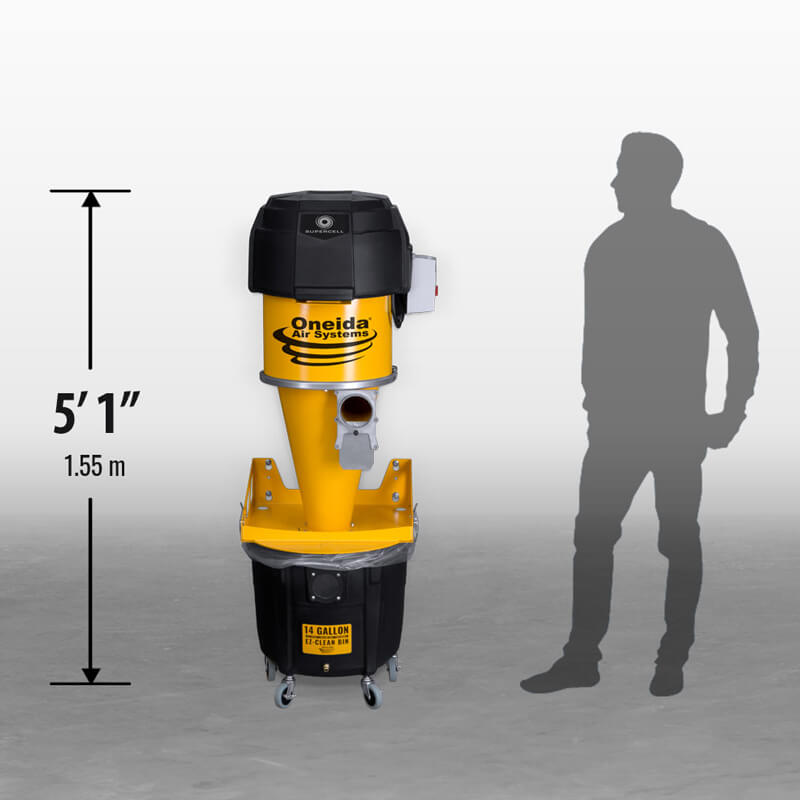 Supercell HighPressure 14 Gal. WallMounted HEPAGFM Cyclone Dust