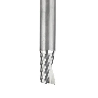 51642 Solid Carbide CNC Spiral 'O' Single Flute, Aluminum Cutting 5/16 Dia x 9/16 x 5/16 Shank x 2-1/2 Inch Long Up-Cut Router Bit