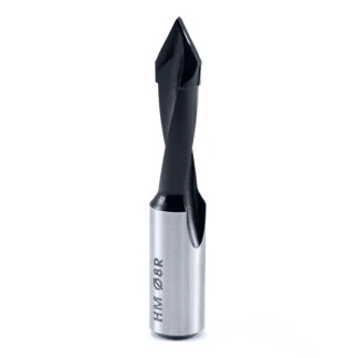 313008 Carbide Tipped Through-Hole Boring Bit R/H 8mm Dia x 57mm Long x 10mm Shank