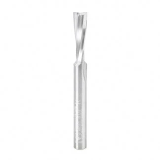 46313 Solid Carbide Slow Spiral O Flute Acrylic Cutting 1/4 Dia x 3/4 x 1/4 Inch Shank Up-Cut Router Bit