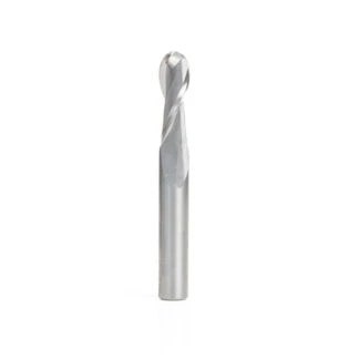 46381 Solid Carbide Up-Cut Spiral Ball Nose 3/16 Radius x 3/8 Dia x 1-1/8 x 3/8 Shank x 3 Inch Long x 2 Flute Router Bit