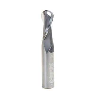 46383 Solid Carbide Up-Cut Spiral Ball Nose 1/4 Radius x 1/2 Dia x 1-1/8 x 1/2 Shank x 3 Inch Long x 2 Flute Router Bit
