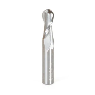 46458 Solid Carbide Up-Cut Spiral Ball Nose 6mm Radius x 12mm Dia x 29mm x 12mm Shank x 75mm Long x 2 Flute Router Bit