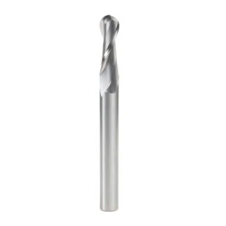 46459 Solid Carbide Up-Cut Spiral Ball Nose 1/4 Radius x 1/2 Dia x 1-1/2 x 1/2 Shank x 5 Inch Long x 2 Flute CNC Router Bit
