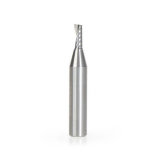 51373 Solid Carbide CNC Spiral 'O' Single Flute, Aluminum Cutting 1/8 Dia x 5/16 x 1/4 Shank x 1-1/2 Inch Long Up-Cut Router Bit