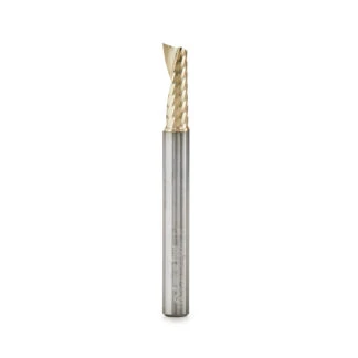 51480-Z Solid Carbide CNC Spiral 'O' Flute, Aluminum Cutting 1/4 Dia x 3/4 x 1/4 Shank Up-Cut ZrN Coated Router Bit