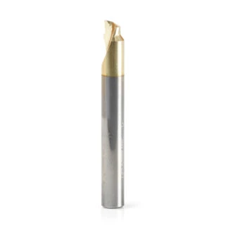 51627 Solid Carbide Aluminum Chamfer Edge 3/16 Dia x 1/8 x 1/4 Shank ZrN Coated Up-Cut End Mill