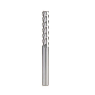 51820 CNC Solid Carbide 3 Flute Aluminum Cutting 55º Helix End Mill 10mm Dia x 45mm x 10mm Shank