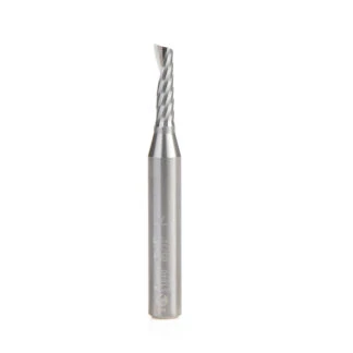 51840 Solid Carbide CNC Spiral 'O' Single Flute, Aluminum Cutting 5/32 Dia x 9/16 x 1/4 Shank x 2 Inch Long Up-Cut Router Bit