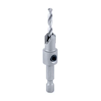 55269 Carbide Tipped 82 Degree Countersink 3/8 Dia x 49 Deg x 1/4 Quick Release Hex Shank for Wood Screw #12-14