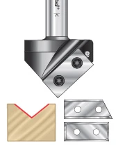 Solid Carbide General Purpose 'V' Groove, Miter Fold & Signmaking Insert CNC Replacement Knives