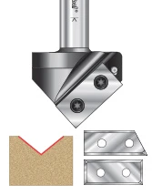 Solid Carbide MDF 'V' Groove, Miter Fold & Signmaking Insert CNC Replacement Knives