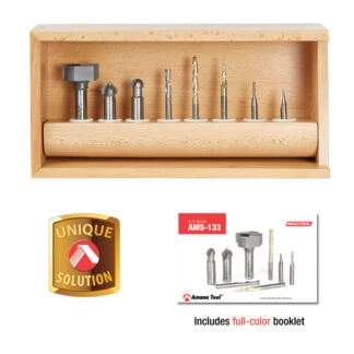 AMS-133 8-Pc Signmaking Starter Router Bit Collection #III, 1/4 & 1/2 Inch Shank