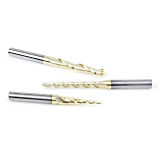 AMS-149 3-Pc Solid Carbide Up-Cut Spiral Ball Nose CNC Router Bit Pack, 1/4 Inch Shank, Includes 1/8, 3/16 & 1/4 Diameters