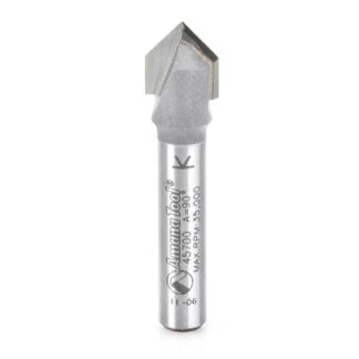 45700 Carbide Tipped V-Groove 90 Deg x 3/8 Dia x 3/16 x 1/4 Inch Shank