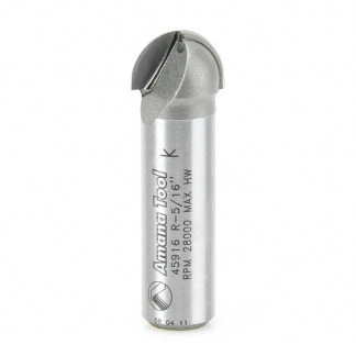 45916 Carbide Tipped Core Box 5/16 Radius x 5/8 Dia x 7/16 x 1/2 Inch Shank