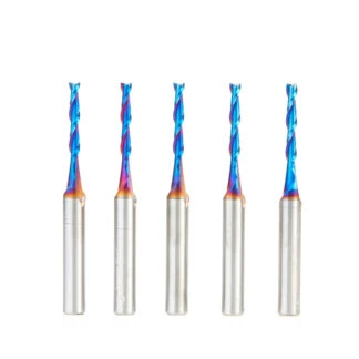 46125-K-5 5 Pack Solid Carbide Spektra™ Extreme Tool Life Coated Spiral Plunge 1/8 Dia x 13/16 x 1/4 Inch Shank Up-Cut