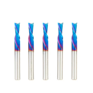 46202-K-5 5 Pack Solid Carbide Spektra™ Extreme Tool Life Coated Spiral Plunge 1/4 Dia x 3/4 x 1/4 Inch Shank