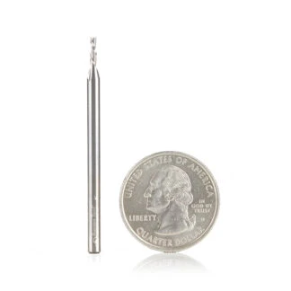 46237 Solid Carbide Spiral Plunge 1/16 Dia x 3/16 x 1/8 Shank x 2 Inch Long Down-Cut