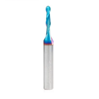 46369-K Solid Carbide Spektra™ Extreme Tool Life Coated Up-Cut Ball Nose Spiral 1/8 Dia x 1/2 Inch x 1/4 Shank Router Bit