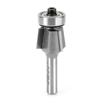 47302 Carbide Tipped Bevel Laminate Trim 7 Deg x 3/4 Dia x 7/16 x 1/4 Inch Shank with Ball Bearing 3-Flute