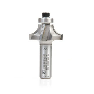49543 Carbide Tipped 4 Flute Corner Rounding/Beading 3/8 Radius x 1-3/8 Dia x 5/8 x 1/2 Inch Shank