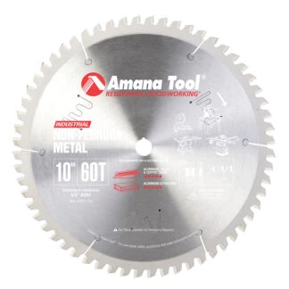 510601 Carbide Tipped Aluminum and Non-Ferrous Metals 10 Inch Dia x 60T TCG, -6 Deg, 5/8 Bore