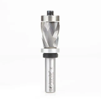 57178 Solid Carbide (Brazed To Steel Shank) Spiral Flush Trim Compression 7/8 Dia x 1-1/8 x 1/2 Inch Shank With Upper And Lower Ball Bearings