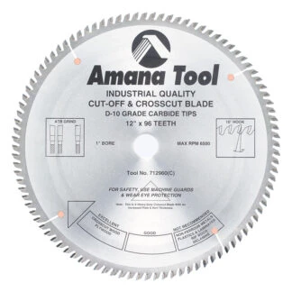 716600 Carbide Tipped Heavy Duty Cut-Off and Crosscut 16 Inch Dia x 60T ATB, 10 Deg, 1 Inch Bore