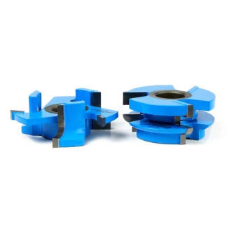 SC440 2-Piece Carbide Tipped 3-Wing Stile & Rail Concave Cabinet Door 2-7/16 Dia x 1 x 15/64 Radius x 1/2 & 3/4 Bore Set for 3/4 Material