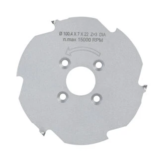 LAM100T3-PCD Polycrystalline Diamond (PCD) Lamello Cutter 100.4mm Dia x 3T , 22mm Bore, for Zeta P2 Lamello Porter Router