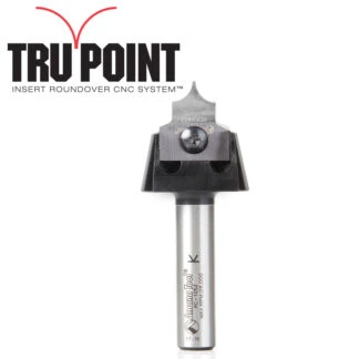 RC-1058 Tru Point Roundover Insert CNC System 1/4 Radius x 7/8 Dia x 1/2 x 1/2 Inch Shank Router Bit
