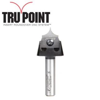 RC-1063 Tru Point Roundover Insert CNC System 3/8 Radius x 7/8 Dia x 3/8 x 1/2 Inch Shank Router Bit