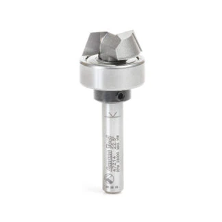 47214 Carbide Tipped Bevel Trim 25 Deg x 3/4 Dia x 1/4 x 1/4 Inch Shank with Upper Ball Bearing