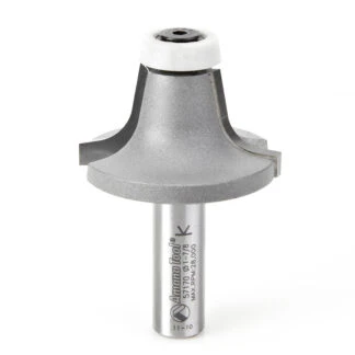 57170 Carbide Tipped Round Over with Ultra-Glide Radius Bearing Guide Solid Surface 1-7/8 Dia x 1 Inch x 10 Deg x 3/8 Radius x 1/2 Shank